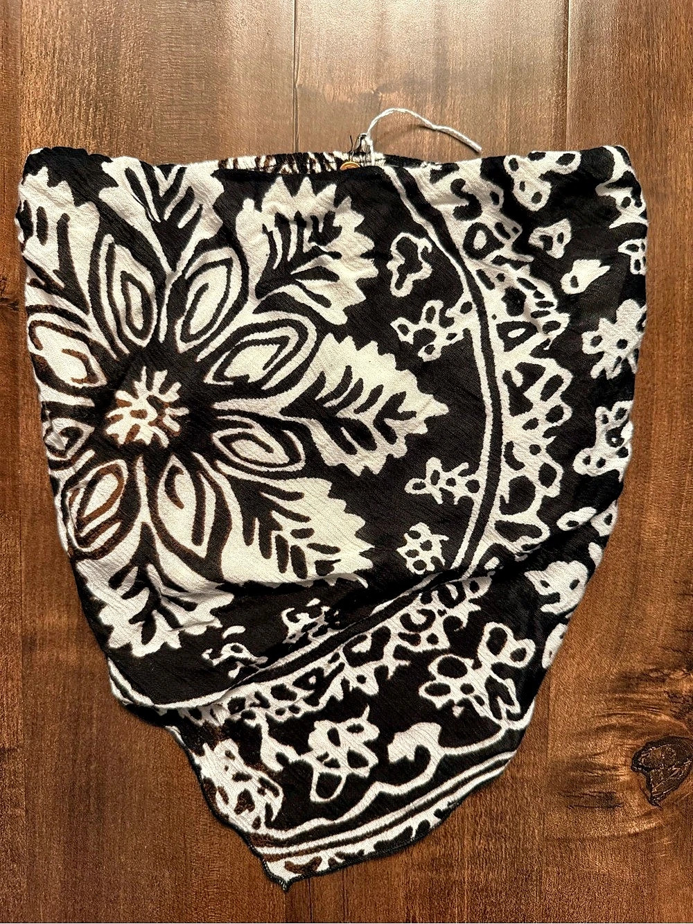 Free People Raya Bandana top in Black & White Size XS